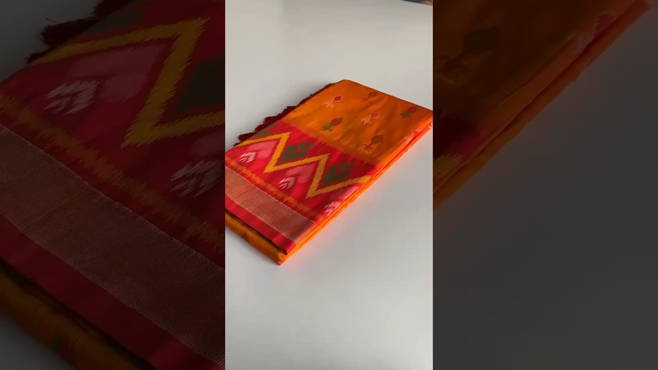 Ikkat Soft Silk Patola Guranted Fabric Saree