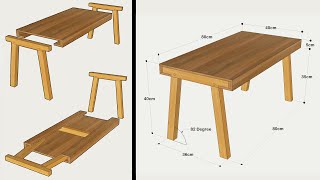 HOW TO MAKE A PORTABLE COFFEE TABLE STEP BY STEP