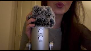 My 33rd ASMR video | Fluffy Mic Scratching & Inaudible Whispering 🤍
