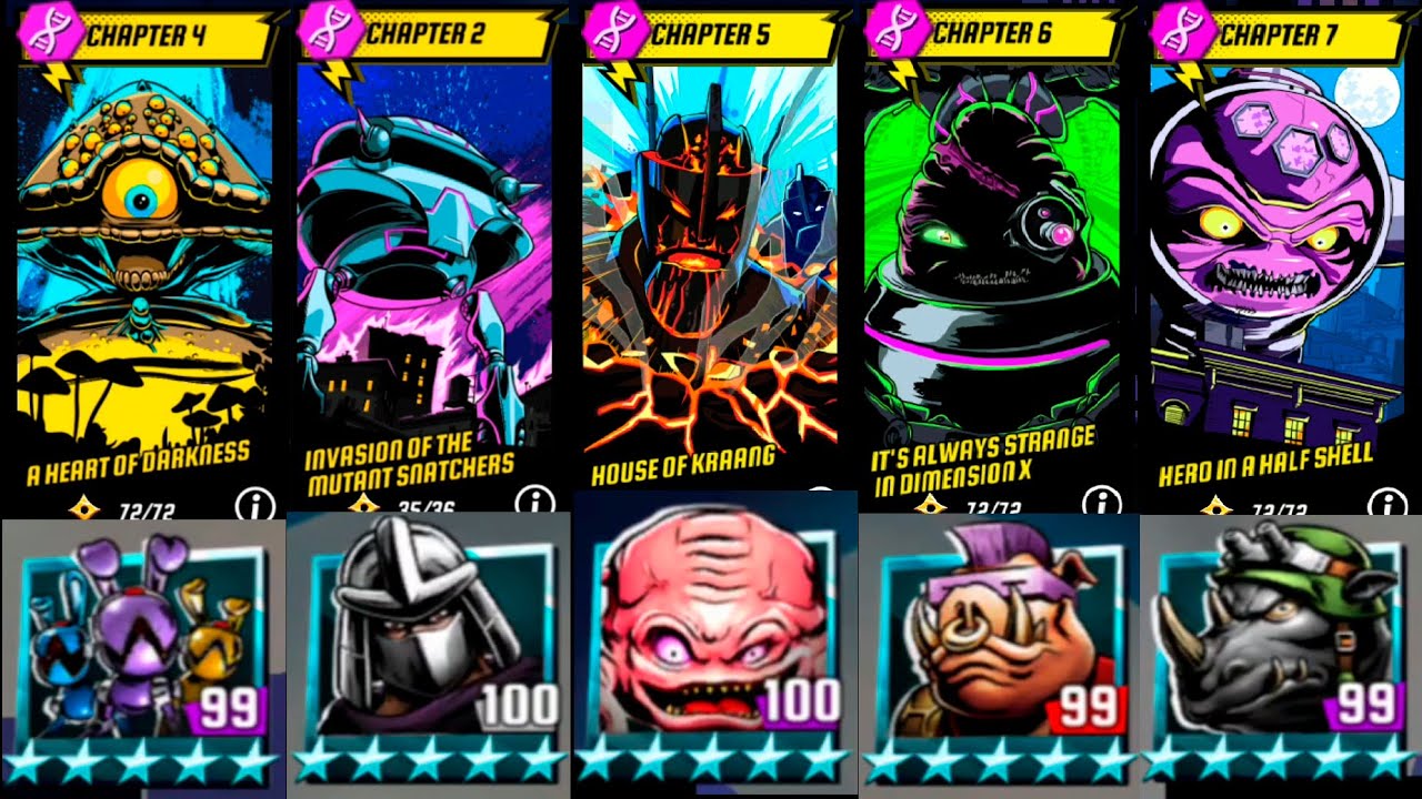 KRANG, SHREDDER, BEBOP, ROCKSTEADY, MOUSERS VS BIG BOSSES | Teenage Mutant Ninja Turtles Legends