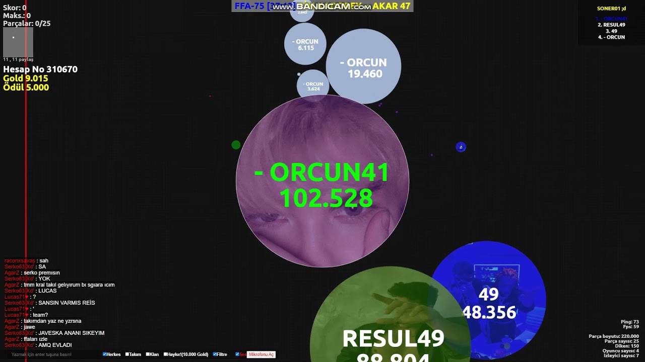 #AGARZ ORCUN41 VS RESUL49 (ÖDÜL 100K )