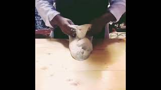 The slap and fold kneading technique.