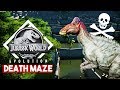 DINO DEATH MAZE CLAIMS MORE VICTIMS! | Jurassic World: Evolution Dinosaur Maze Challenge