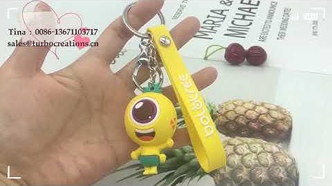 China factory custom cute cartoon 3D rubber/silicone/soft PVC keychain