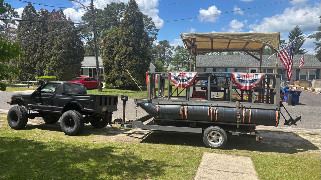 homemade pontoon boat. Part 13