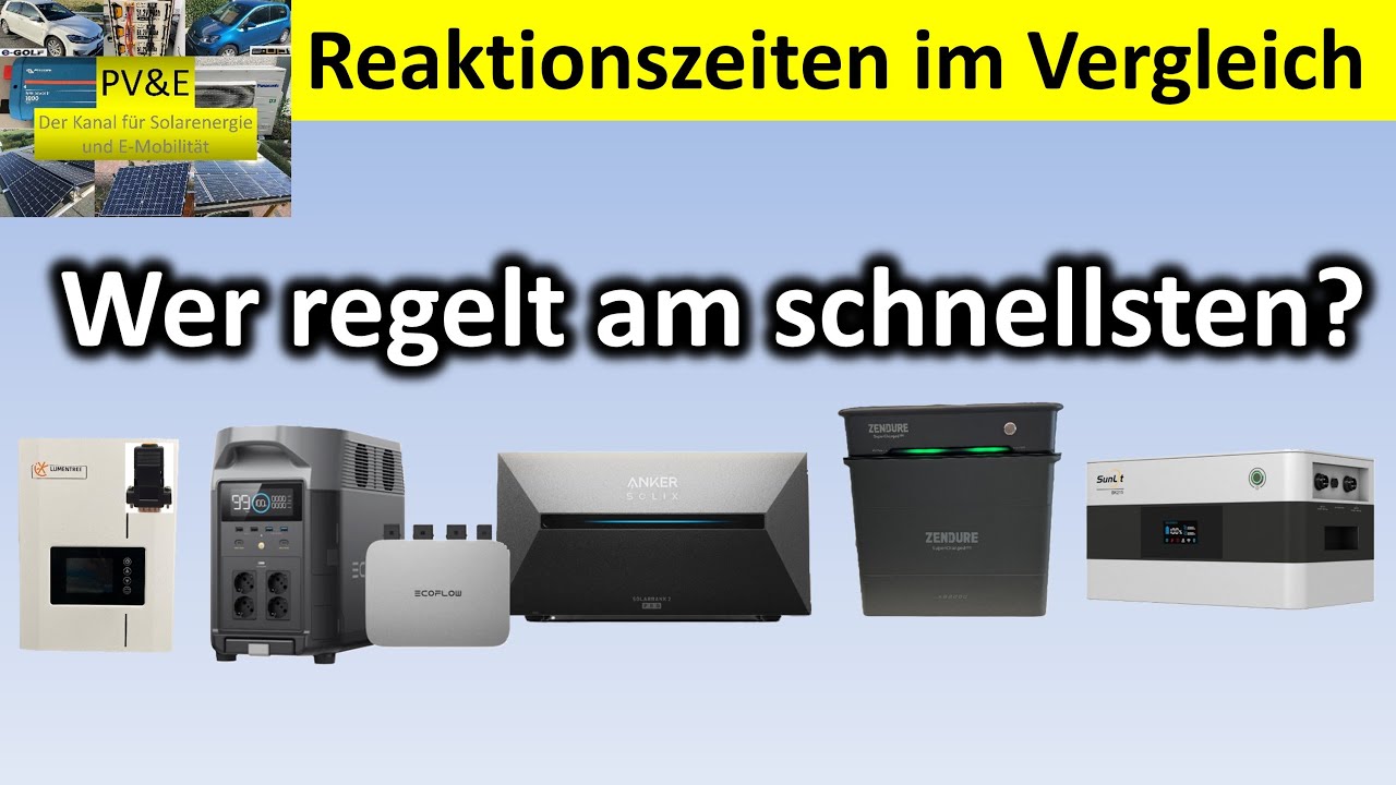 Reaktionszeiten von Speichern: Anker, Zendure, EcoFlow, SunLit und DIY im Test am Shelly 3EM