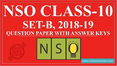 NSO CLASS-10 SET-B, 2018-19| National Science Olympiad SOLVED PAPER| question paper with answer keys