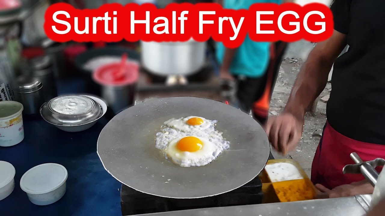 Surti Half Fry Egg | egg half fry | Surat Egg Dish | Egg Kachu | Indian Street Food | Tasty Street Food