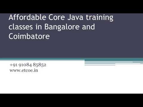 Affordable Core Java training classes in bangalore and coimbatore - ETCOE.IN
