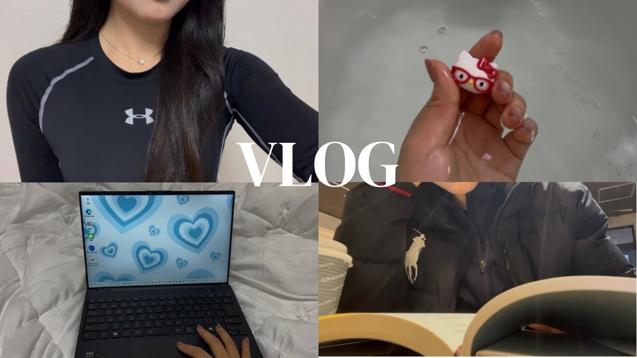 【vlog】朝4時半から始まる１日| 受験期の話📚🖋️, 勉強, 運動, メイク動画,コスメ紹介, 美容, カフェ巡り, サンリオ, daily vlog