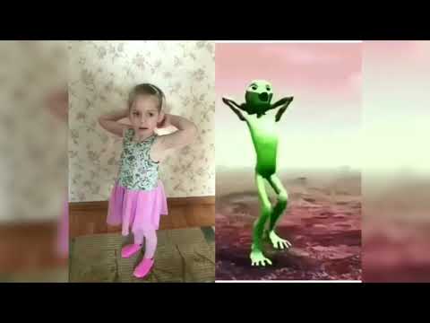 Квай видео ЗЕЛЁНЫЙ ЧЕЛОВЕЧЕК ТАНЦУЕТ инопланетянин|Dame tu Cosita