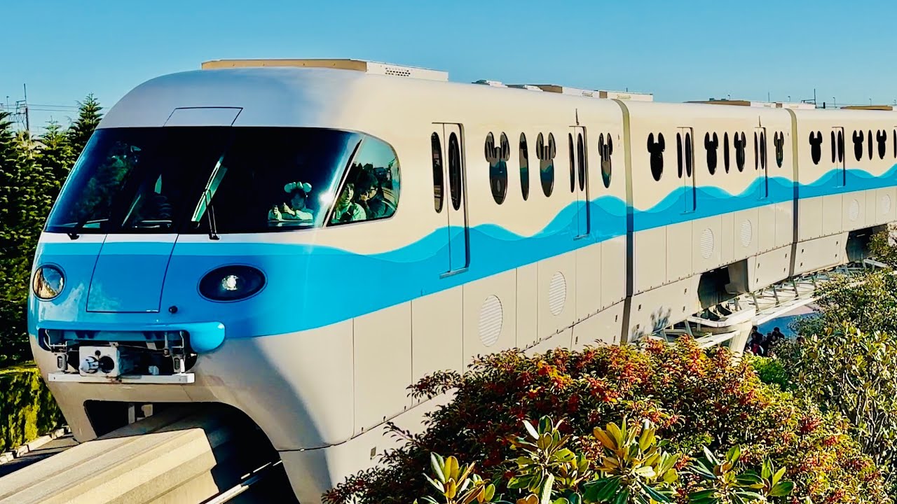 快晴のディズニーリゾートライン！全4編成と富士山の絶景【スマホ撮影】Disney Resort Line Vlog with Mt. Fuji