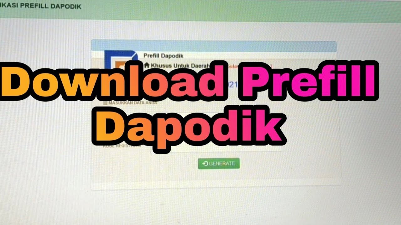 Prefil Dapodik 2021 / CARA MENGISI RIWAYAT PENDIDIKAN FORMAL GURU DI DAPODIK ... : Video kali ...