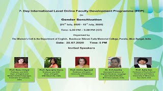 Day 1 of 7 - Day International Level Online Faculty Development Programme on Gender Sensitization