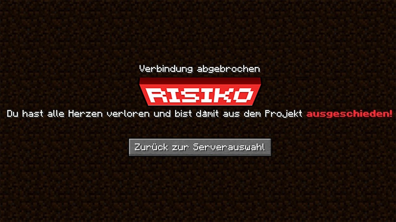 MEIN ENDE BEI MINECRAFT RISIKO?