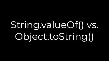 Java :String.valueOf() vs. Object.toString(5solution)