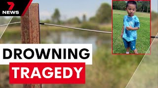 Death of little boy sparks calls for action after drowning in suburban lagoon | 7 News Australia