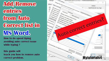 How add Auto correct entries to MS Word