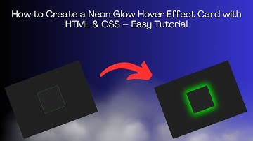 How to Create a Neon Glow Hover Effect Card with HTML & CSS – Easy Tutorial