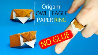 Origami Paper Ring Owl Eagle Yakomoga - How To Make A Paper Ring For Boys And Girls