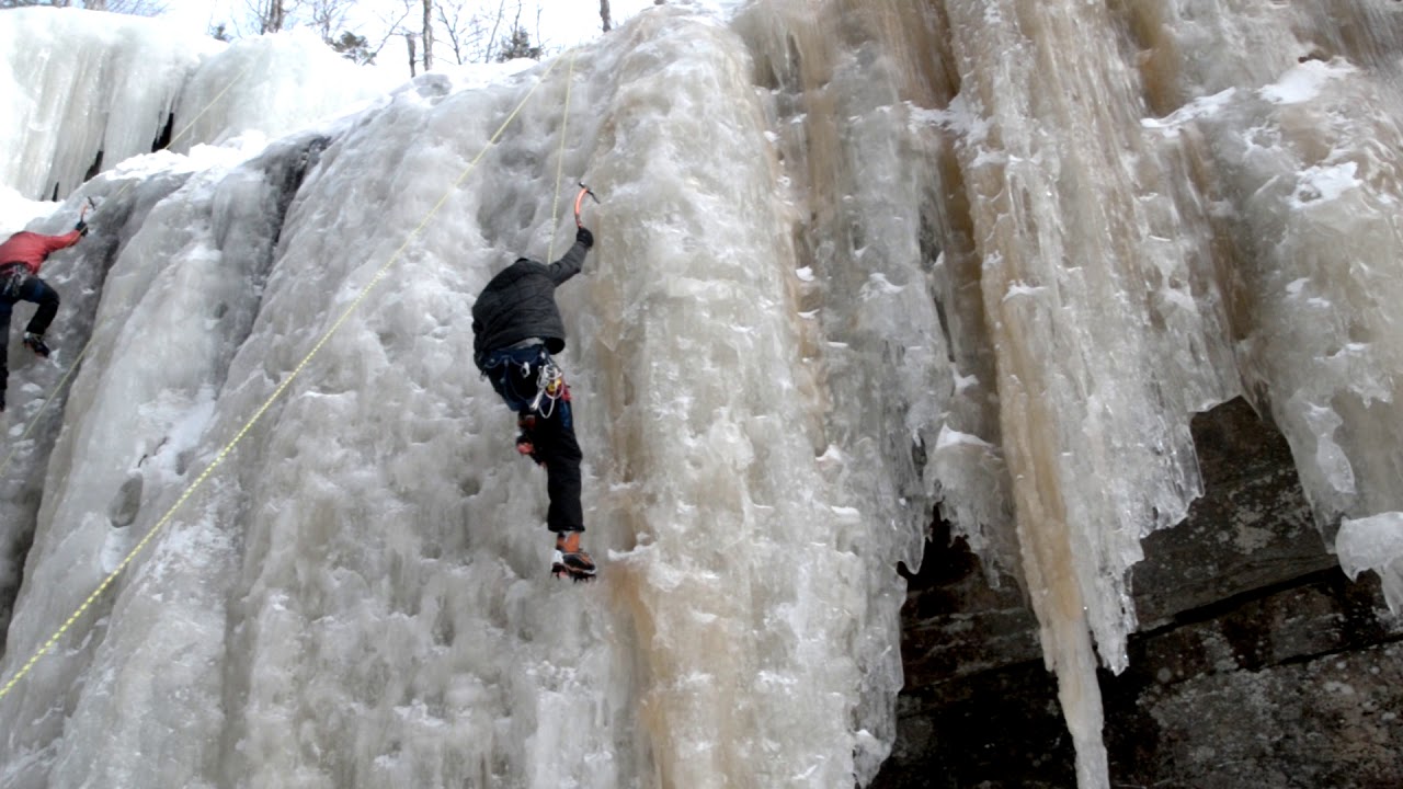 Ice Climbing Champney falls, New Hampshire 2019 Winter YouTube