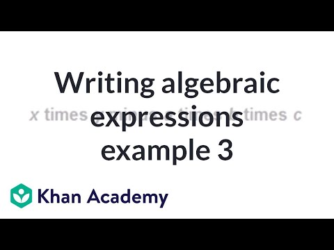 Writing algebraic expressions