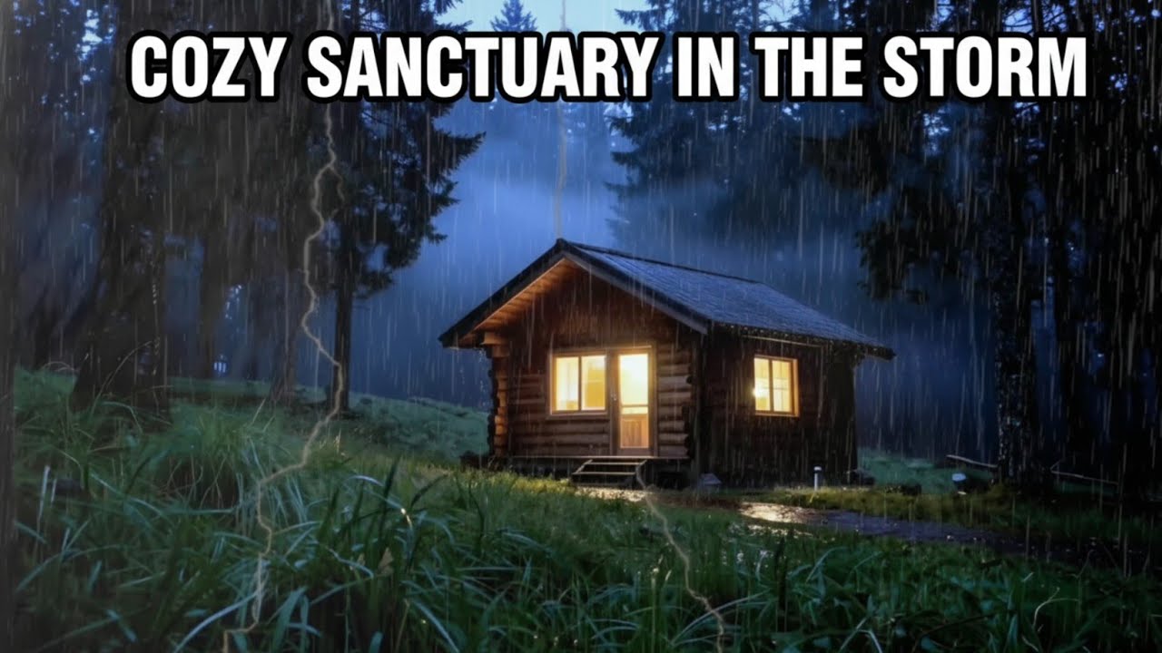 Relaxing Heavy Rain and Thunderstorm – Peaceful Night Sleep Sounds 🌧️