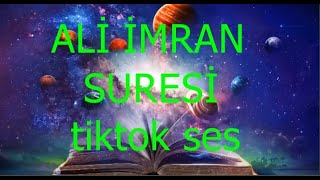 Ali̇ İmran Suresi̇ Kuran-I Keri̇m Meal Tiktok Ses Kuran Meal Yeni̇ Ses