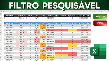 Como Fazer Filtro com Campo de Pesquisa no Excel | Com Botões Interativos e Dinamicos