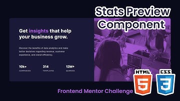 Stats preview component with HTML & CSS | Frontend Mentor Challenge | Simple Coding Challenge