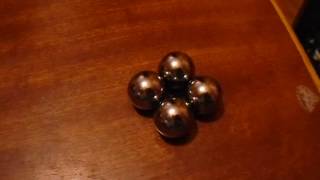 4 sphere magnets under viewing film