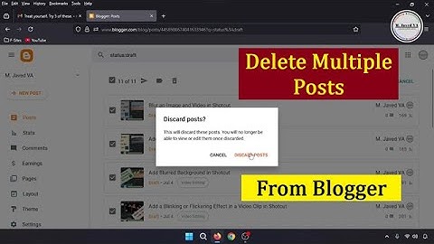 Delete Multiple Posts From Blogger in 2025