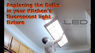 How to access the Fluorescent Light bulbs on a Kitchen light fixture