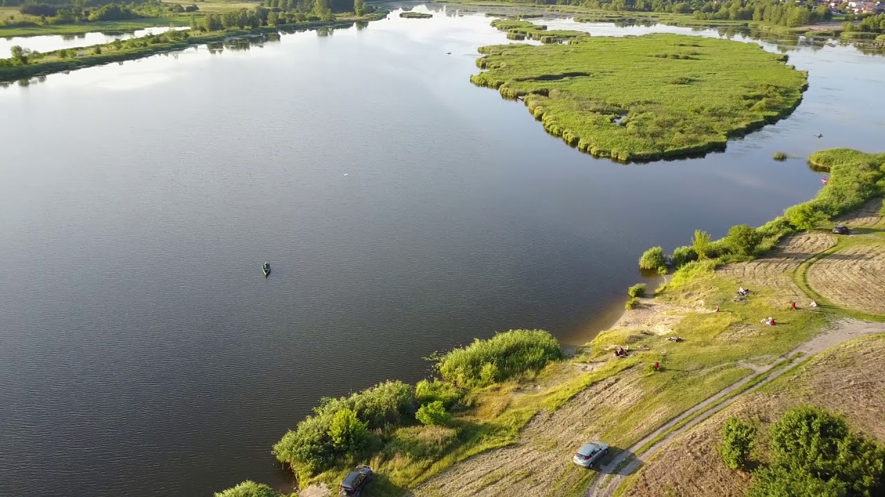 Jezioro Bugaj w Piotrkowie Trybunalskim z lotu ptaka