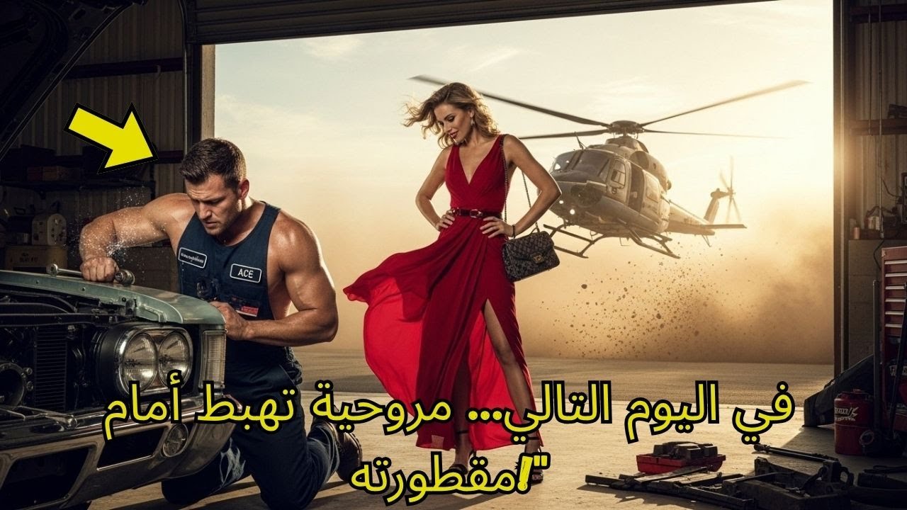 أبٌّ أعزب يُصلِح سيارة امرأة عالقة في الطريق... وفي اليوم التالي تهبط مروحية أمام مقطورته!