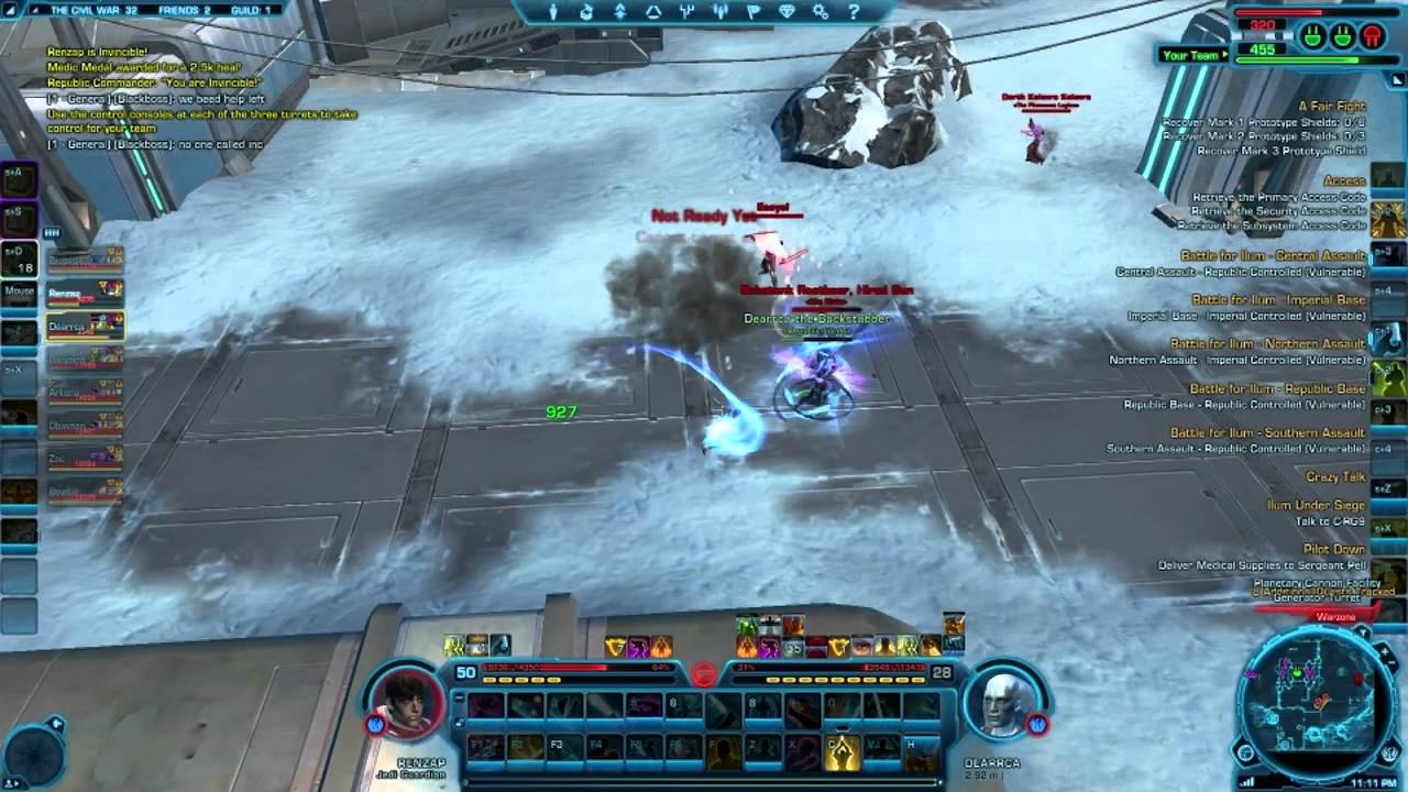 SWTOR PVP Warzone Civil War - Focus Guardian and Sentinel