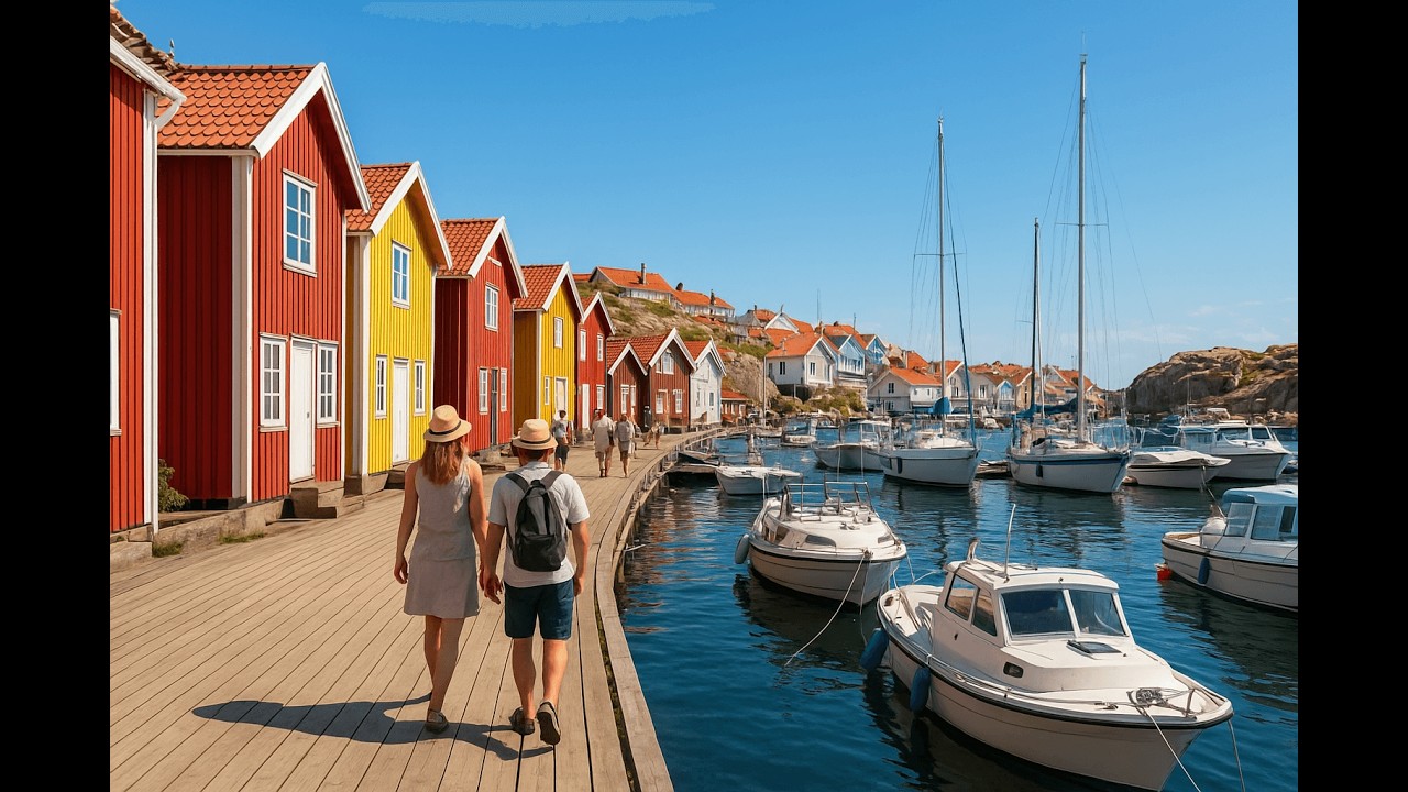🛥️ Smögenbryggan Walk 4K – Beautiful Swedish Coastline in Summer - YouTube