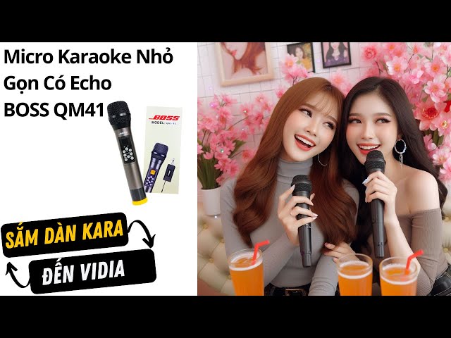 Micro Karaoke Không Dây BOSS QM41 - Micro Karaoke Hay Cho Giọng Ca Chuyên Nghiệp - Vidia 0902699186
