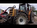 Tracteur RENAULT 145-14 TX - En statique - GAEC De L' Aube - Audeux - agriculture Franche-Comté