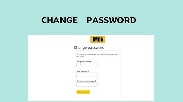 How to Change Password on IMDB