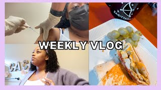 Covid Vaccine, New Job, Curly Headband Wig, Breakfast Recipe| WEEKLY VLOG