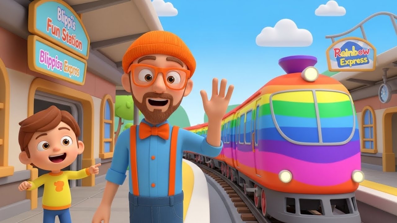 Blippi Rode the Wrong Color Train 🚂🎨 | Kids Songs & Nursery Rhymes