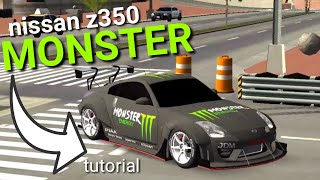 Nissan 350z con diseño MONSTER en CAR PARKING!!! (tutorial)
