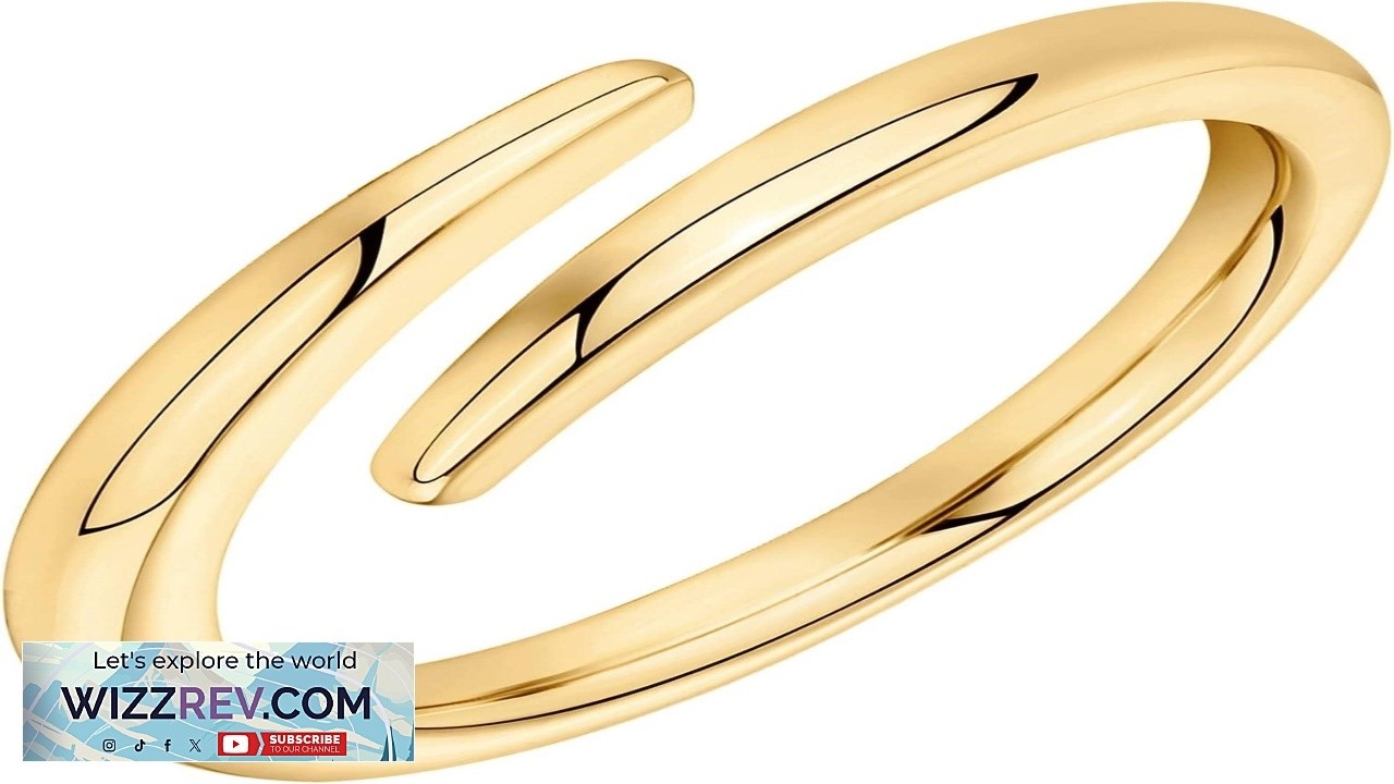 PAVOI 14K Gold Plated Open Twist Eternity Band for Women