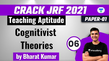01:00 PM - Crack JRF 2021 | Teaching Aptitude by Bharat Kumar | Cognitivist Theories