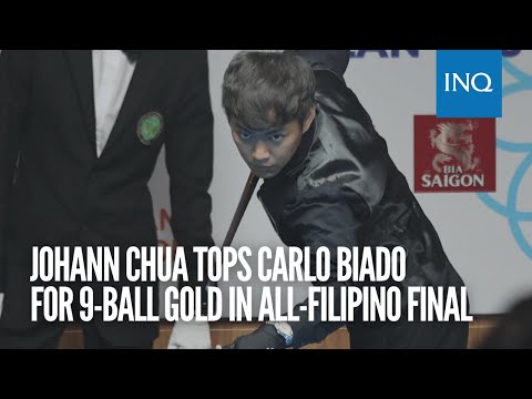 Hanoi SEA Games: Johann Chua tops Carlo Biado for 9-ball gold in all-Filipino final