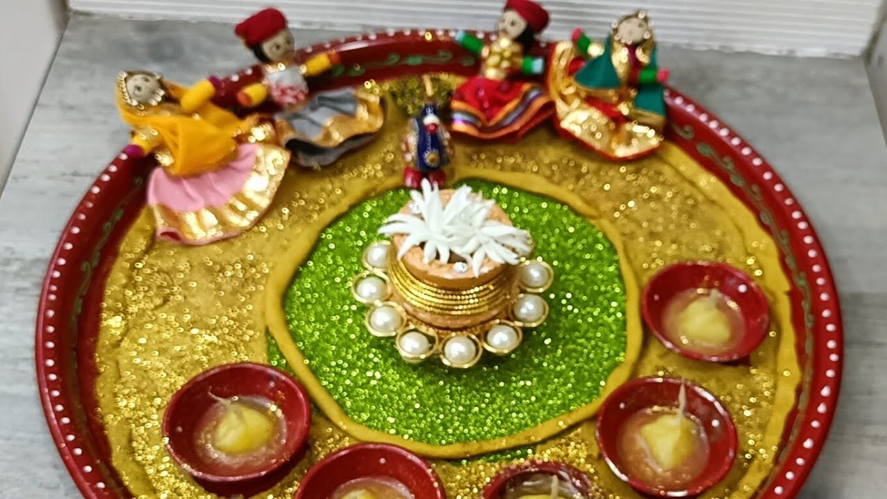 Beautiful Aarti Thali Decoration Idea | Pooja Thali Decoration ...