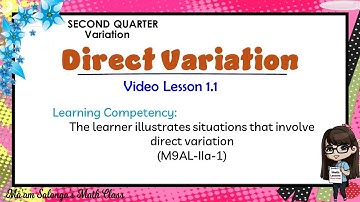 Introduction to Direct Variation