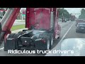 Truck driver rear brakes about to catch on fire 🔥| Ridiculous truck drivers