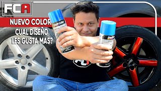 COMO PINTAR DOS COLORES EN RINES CON AEROSOL FACIL Y BARATO | FC AUTOS